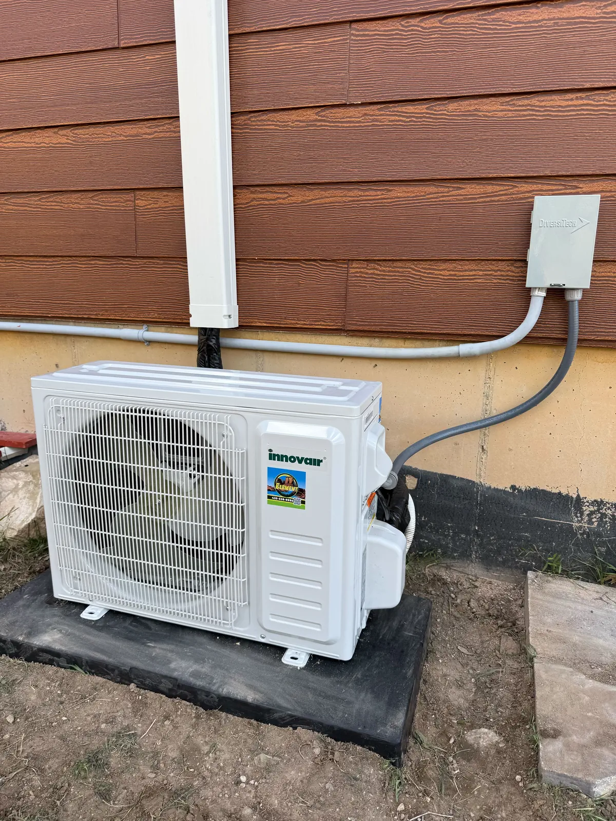 AC condenser on a concrete pad in St. George, UT