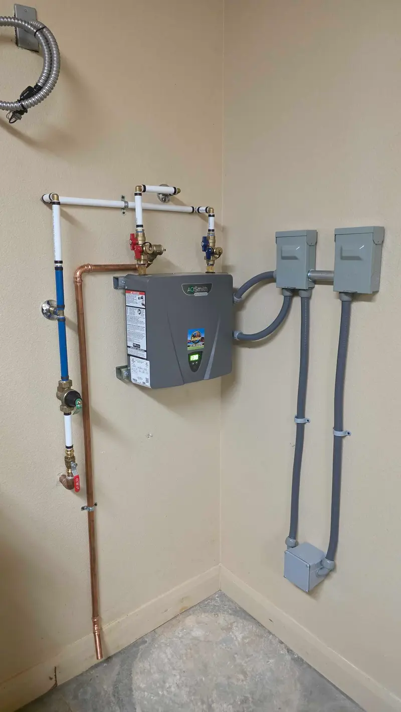 Electric tankless water heater installed in St. George, UT