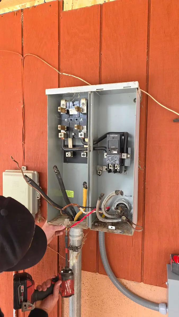 Electrical meter and disconnect on a home in St. George, UT