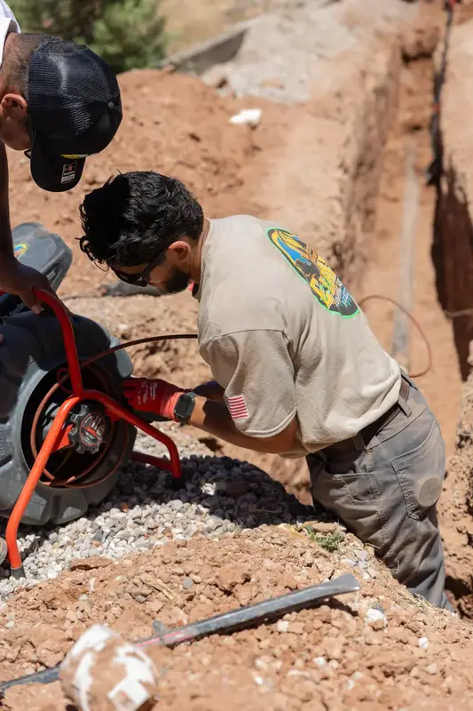 Element plumbers inspecting a sewer line in St. George, UT