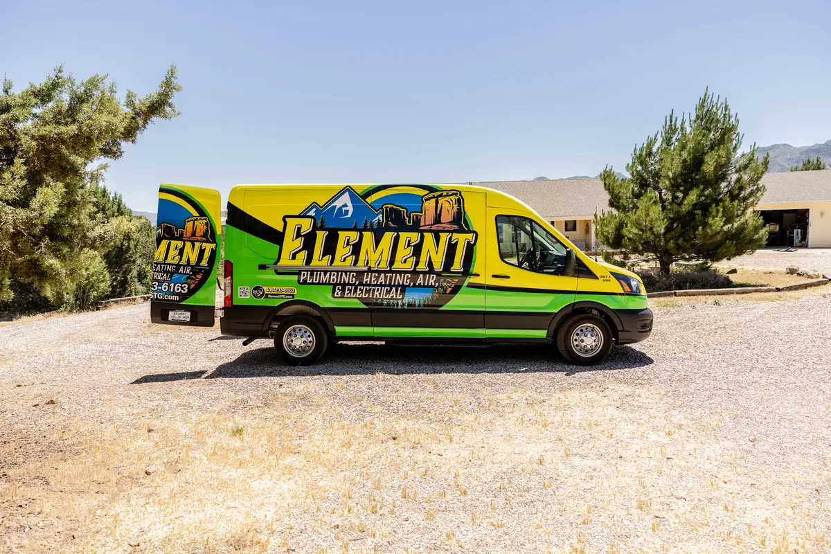 Element service van parked on a job site in St. George, UT