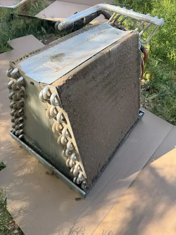 Old heating coil removed for replacement in St. George, UT