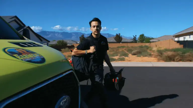 Technician arriving for AC repair in St. George, UT