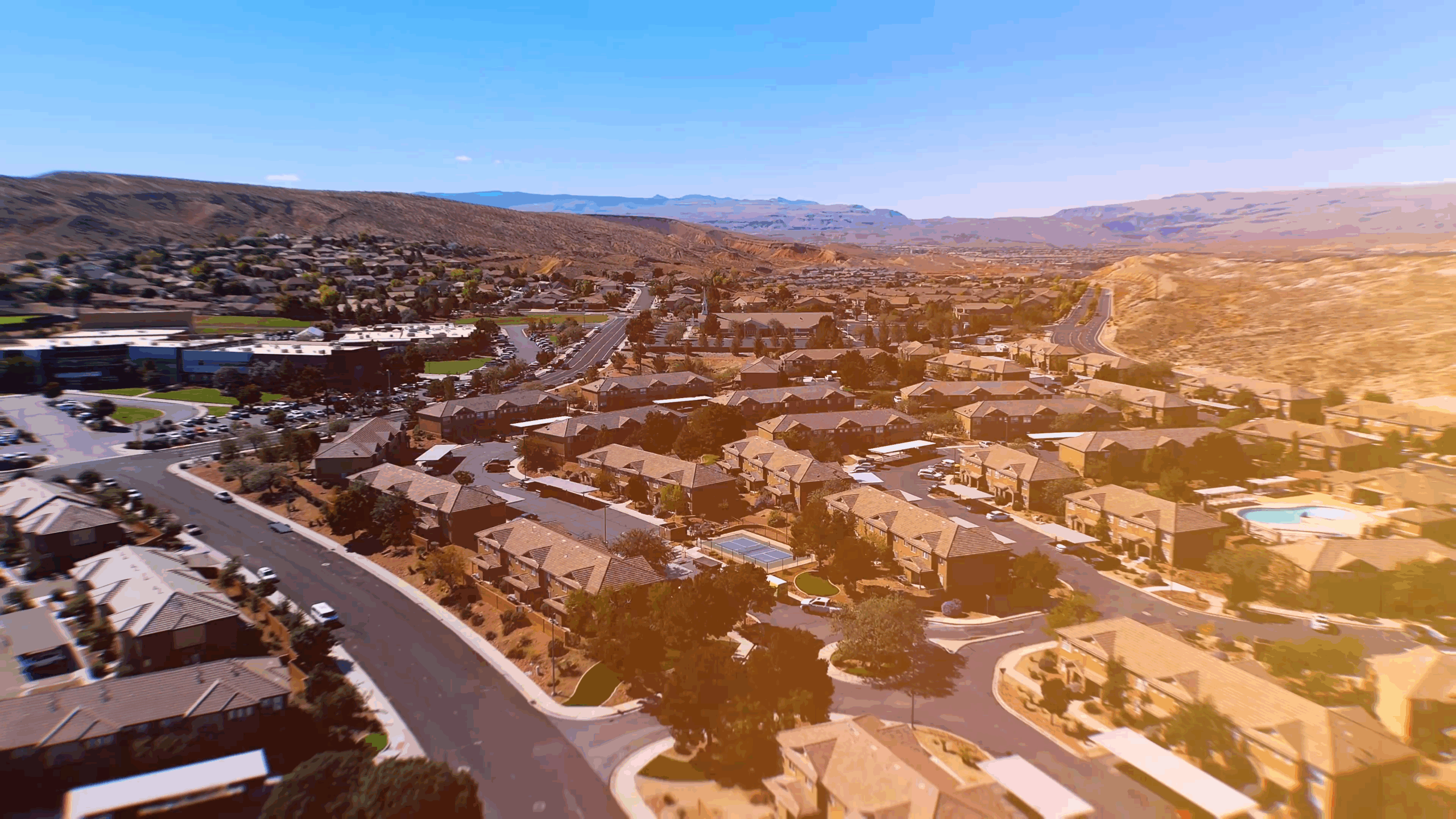 Aerial View of Element St. George Neighborhood – Plumbing and Home Services